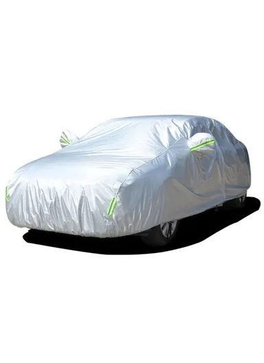 004 Outdoor Car Cover Sun Protection Snowproof Aluminum Foil Car Tarp with Reflective Strips / Storage Bag - YL/(L475 x W190 x H175) cm