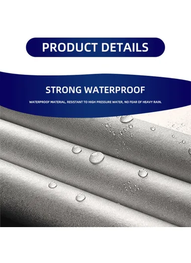004 Outdoor Car Cover Sun Protection Snowproof Aluminum Foil Car Tarp with Reflective Strips / Storage Bag - YL/(L475 x W190 x H175) cm