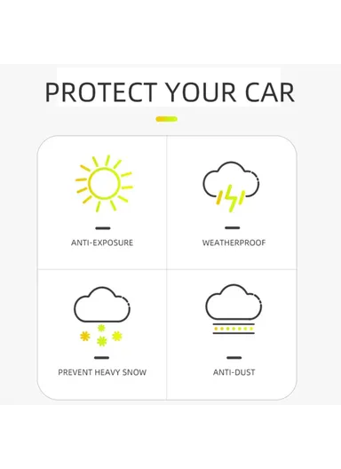 004 Outdoor Car Cover Sun Protection Snowproof Aluminum Foil Car Tarp with Reflective Strips / Storage Bag - 2XL/(L475 x W180 x H160) cm