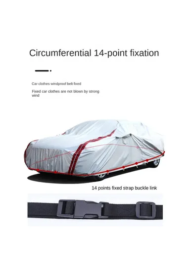 Oxford Cloth Car Cover All Weather Rain Snow UV Sun Hail Protector with Storage Bag - 2XL