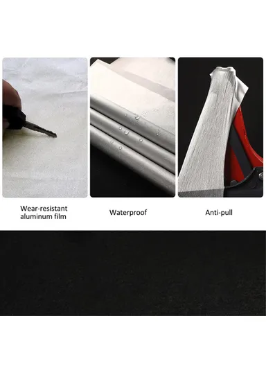 Full Car Cover Outdoor Waterproof All Weather Aluminum Foil Car Cover with Storage Bag - Silver / 2XL / (L475 x W180 x H160) cm 