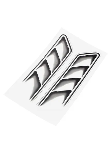 2 Pcs Car Hood Stickers 3D Design Car Trim Decoration Stickers Decals (L37 x W21)cm