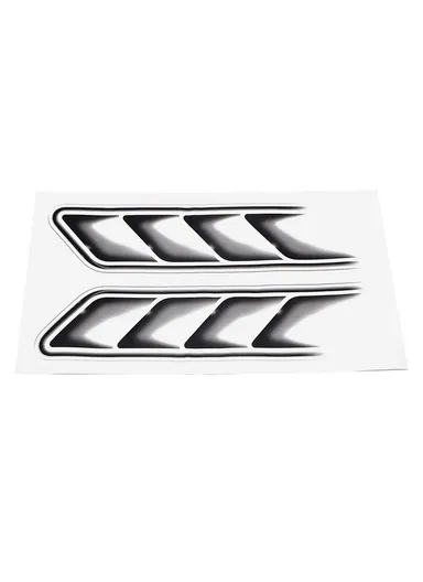 2 Pcs Car Hood Stickers 3D Design Car Trim Decoration Stickers Decals (L37 x W21)cm
