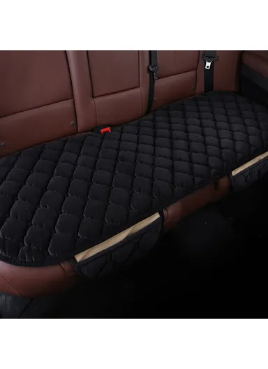 xdg-02 3Pcs / Set Car Front Rear Seat Mat Warm Anti-slip Vehicle Seat Cushions - Blackish Green