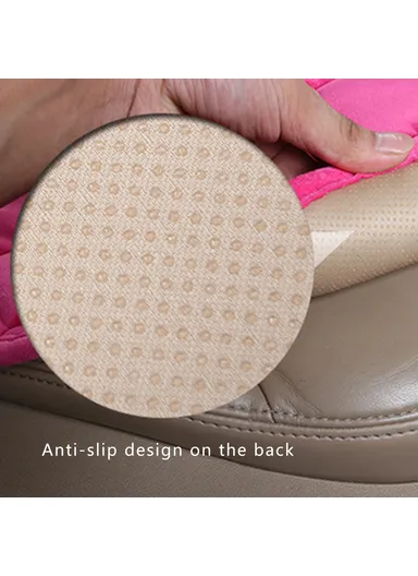 xdg-02 3Pcs / Set Car Front Rear Seat Mat Warm Anti-slip Vehicle Seat Cushions - Blackish Green