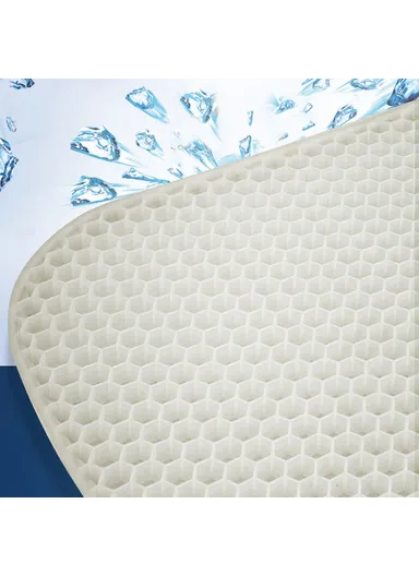 USB Powered Gel Car Seat Pad Summer Ventilated Seat Cushion Breathable Honeycomb Design Air Flow Cooling Pad R-1442 - Black