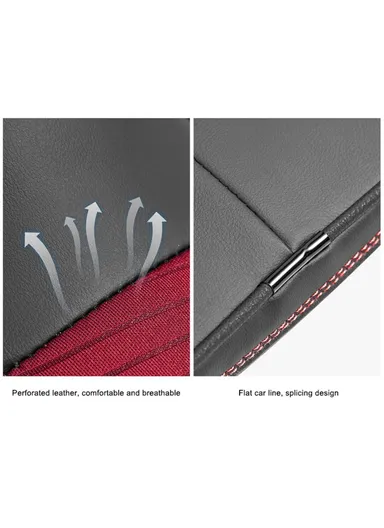 2-in-1 One-piece Fatigue Relief Car Seat Cushion with Electric Massage &amp; Memory Foam Support (W35 x H80)cm LT002 - Black