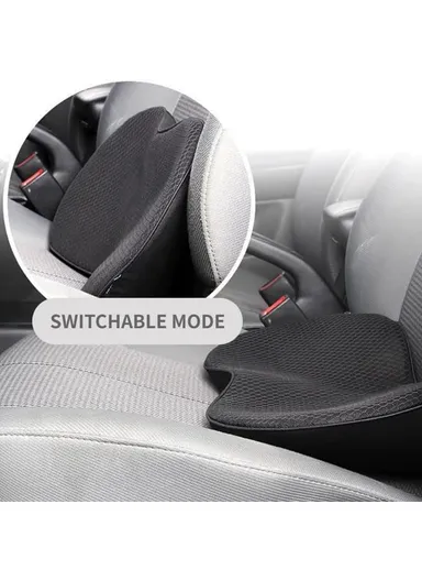 Car Seat Hip / Waist Cushion Mesh Cloth &amp; Memory Foam Breathable Fatigue Relief Seat Cushion - Black