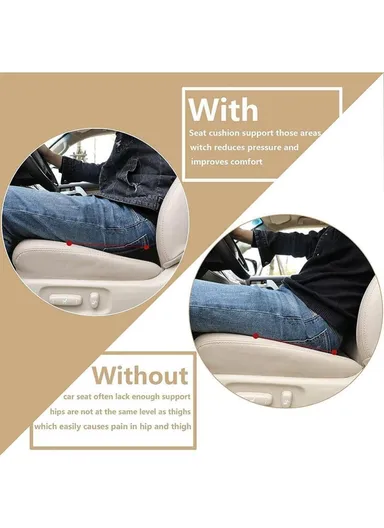 Car Seat Hip / Waist Cushion Mesh Cloth &amp; Memory Foam Breathable Fatigue Relief Seat Cushion - Black