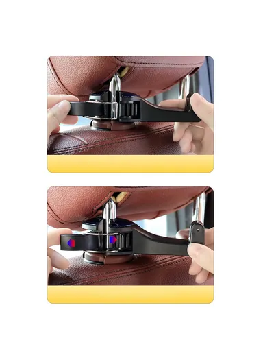 Multifunctional Car Back Seat Headrest Holder Hanger Hook CS-G02 - Silver