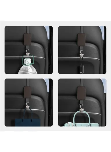 Multifunction Car Seat Headrest Hook Backseat Hanger Storage 3053 - Black