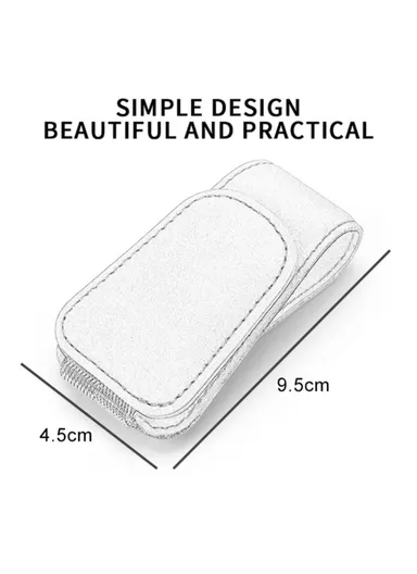 Car Sun Visor Sunglasses Holder Magnetic Microfiber Leather Glasses Eyeglass Hanger for Ticket, Card, Bill - Beige