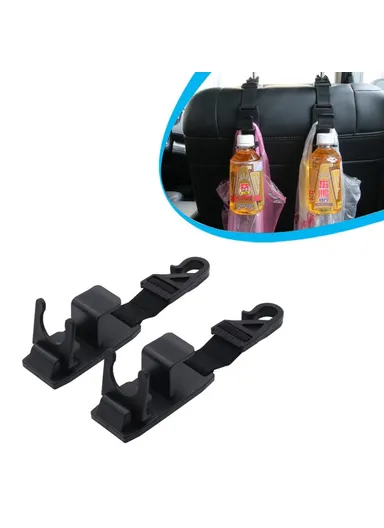 2 Pcs Universal Car Headrest Hooks Auto Back Seat Hanger Easy Installation Storage