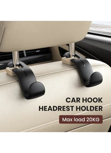 2Pcs Car Seat Headrest Hooks Universal Back Seat Organizer Hanger Storage Hook for Handbag Purse Grocery Bag