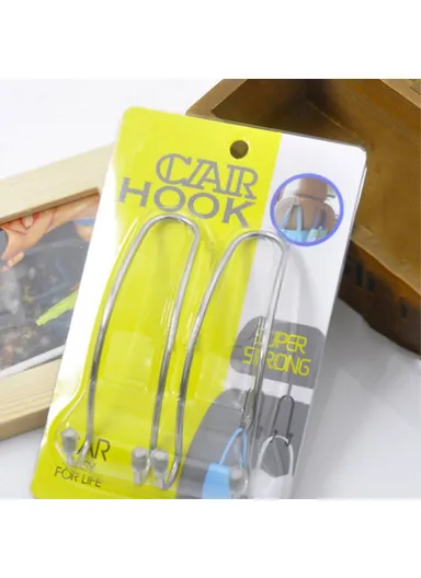 2Pcs Car Seat Back Headrest Hanger Hook Bag Cloth Organizer Holder