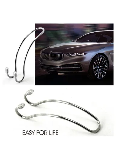 2Pcs Car Seat Back Headrest Hanger Hook Bag Cloth Organizer Holder