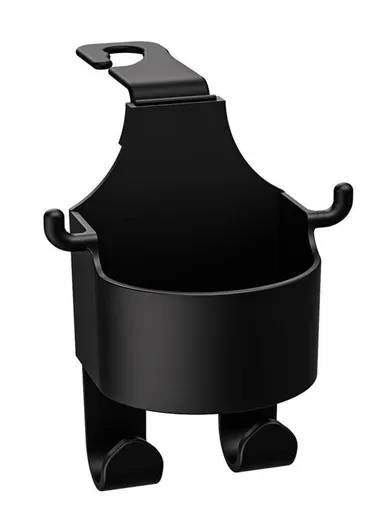Plastic Car Seat Headrest Hook Hanger Storage Box Drink Holder Sundries Organizer - Black
