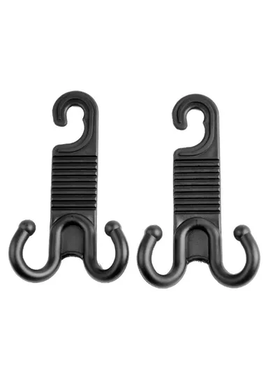 2 Pcs Groceries Storage Headrest Hanger Plastic Car Back Seat Bag Holder Double Hooks