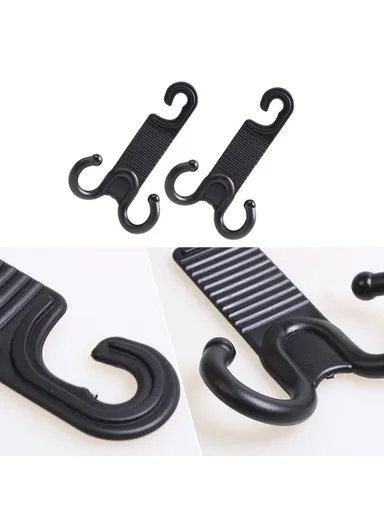 2 Pcs Groceries Storage Headrest Hanger Plastic Car Back Seat Bag Holder Double Hooks