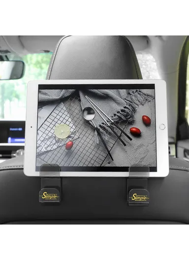 2 Pcs Multi-functional Dual Hook Design Car Seat Hanging Holder - Transparent Black