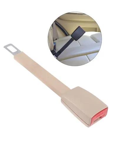25cm Car Seat Belt Extension Safety Seatbelt Extender - Beige