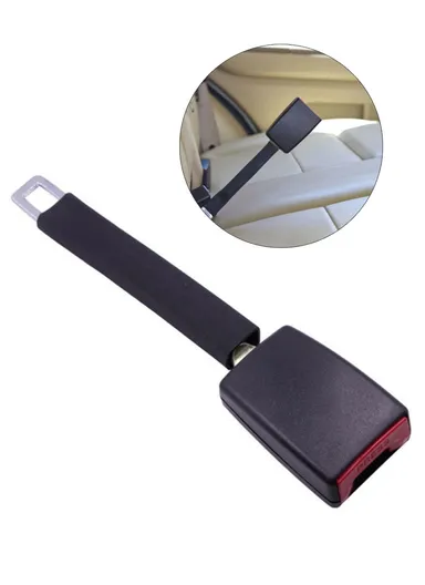 25cm Car Seat Belt Extension Safety Seatbelt Extender - Black