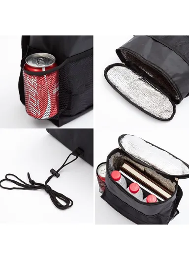 Car Seat Back Cooler Bag Oxford Cloth &amp; Aluminum Foil Insulated Thermal Hanging Storage Organizer