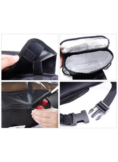 Car Seat Back Cooler Bag Oxford Cloth &amp; Aluminum Foil Insulated Thermal Hanging Storage Organizer