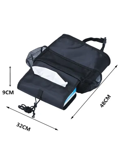 Car Seat Back Cooler Bag Oxford Cloth &amp; Aluminum Foil Insulated Thermal Hanging Storage Organizer