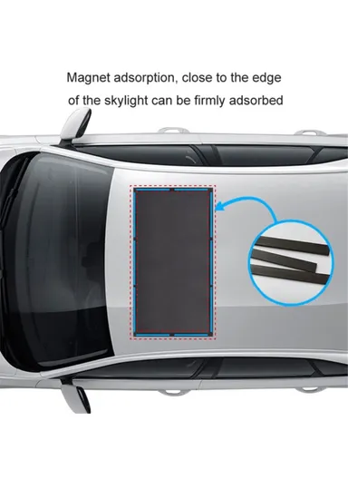 UV Protection Magnetic Car Sunroof Window Sunshade Anti-Mosquito Mesh Cover Shading Net- Size L