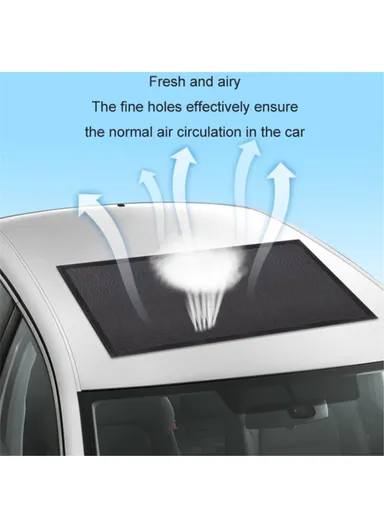UV Protection Magnetic Car Sunroof Window Sunshade Anti-Mosquito Mesh Cover Shading Net- Size L