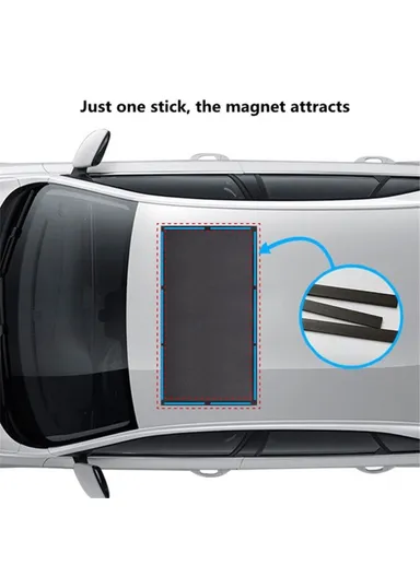 UV Protection Magnetic Car Sunroof Window Sunshade Anti-Mosquito Mesh Cover Shading Net- Size S