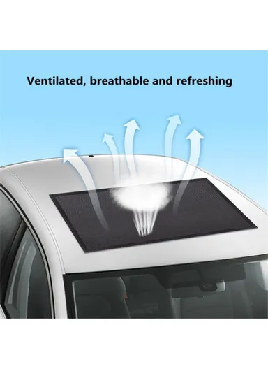 UV Protection Magnetic Car Sunroof Window Sunshade Anti-Mosquito Mesh Cover Shading Net- Size S
