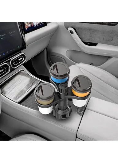 3 Position Car Cup Holder Vehicle Water Cup Coffee Milk Tea Drink Cup ABS Storage Rack