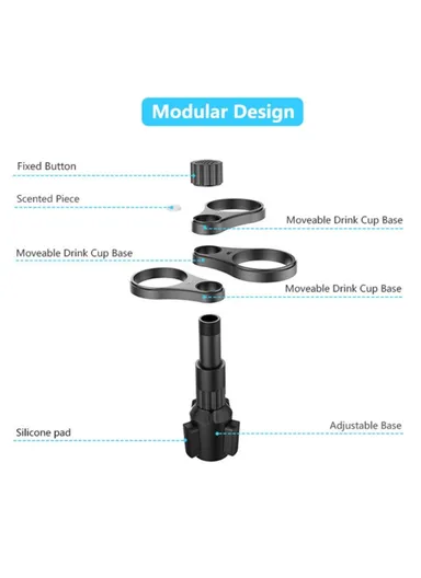 3 Position Car Cup Holder Vehicle Water Cup Coffee Milk Tea Drink Cup ABS Storage Rack