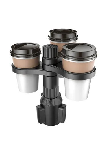 3 Position Car Cup Holder Vehicle Water Cup Coffee Milk Tea Drink Cup ABS Storage Rack