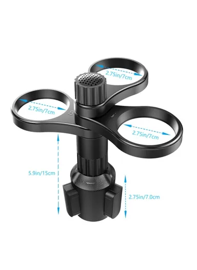 3 Position Car Cup Holder Vehicle Water Cup Coffee Milk Tea Drink Cup ABS Storage Rack