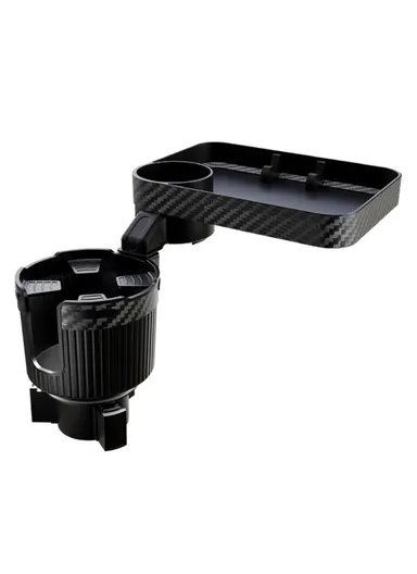 Square Car Tray Removable Large Insulated Cup Coffee Food Container Car Cup Holder AC-2392 - Black