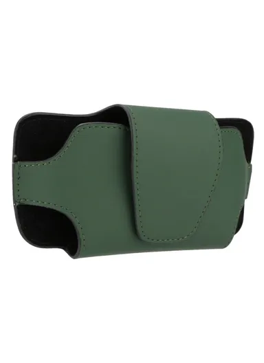 Nappa Texture PU Leather Car Glasses Storage Case Sun Visor Clip Sunglasses Holder - Green