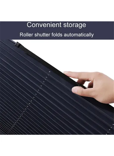 Car Sunshade Interior Windscreen Sunshade Curtain Shade with 6 Suction Cups (L80 x H185)cm - Navy