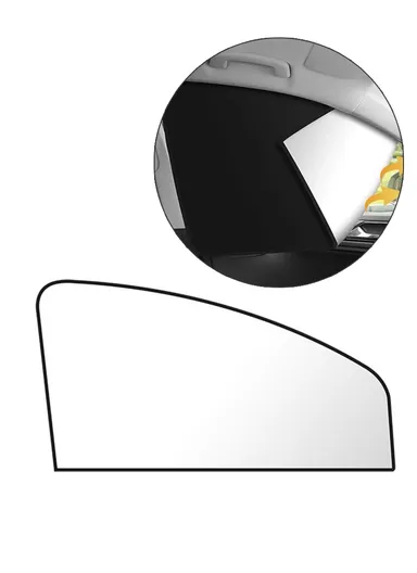 Titanium Silver Cloth Magnetic Car Sunshade UV Ray Block Window Sun Shade Curtain, (Co-driver Side, (L80 x W50 x H20) cm)