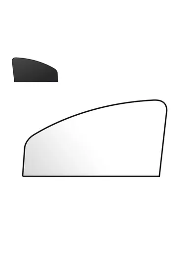 Cloth Magnetic Car Sunshade UV Protection Driver Front Side Window (L80 x W50 x H20)cm- Titanium Silver