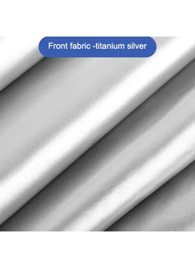Cloth Magnetic Car Sunshade UV Protection Driver Front Side Window (L80 x W50 x H20)cm- Titanium Silver