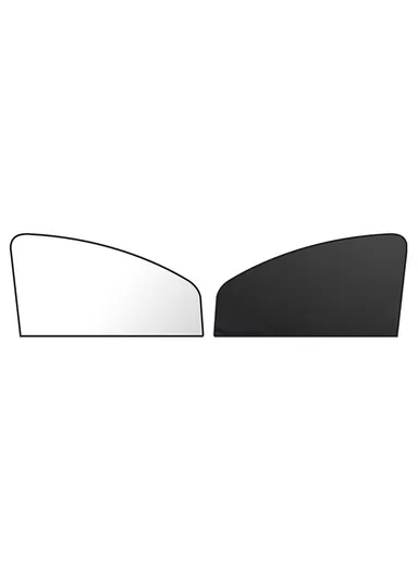 Cloth Magnetic Car Sunshade UV Protection Driver Front Side Window (L80 x W50 x H20)cm- Titanium Silver