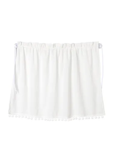 Waffle Fabric Car Window Privacy Protection &amp; Sun Shade Curtain- White