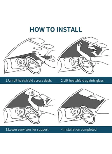 Car Windshield Sunshade Patterns Print UV Protection Front Window Sun Shade (L138 x H70)cm - Cat