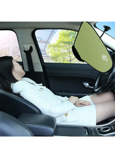 Car Window Sun Shade UV Protection Adjustable Auto Window Shade with Suction Cup (L58 x H36)cm - Black