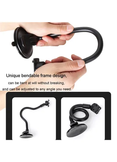 Car Window Sun Shade UV Protection Adjustable Auto Window Shade with Suction Cup (L58 x H36)cm - Black