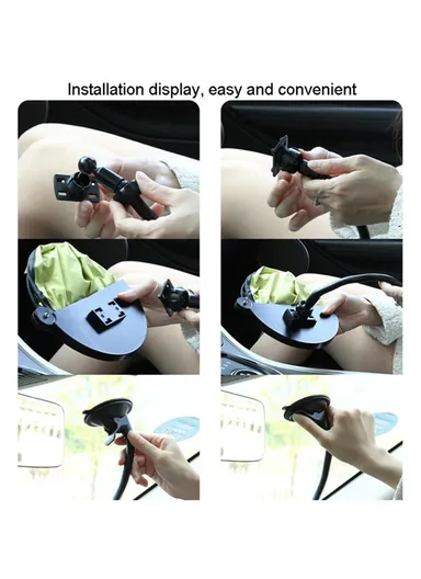 Car Window Sun Shade UV Protection Adjustable Auto Window Shade with Suction Cup (L58 x H36)cm - Black