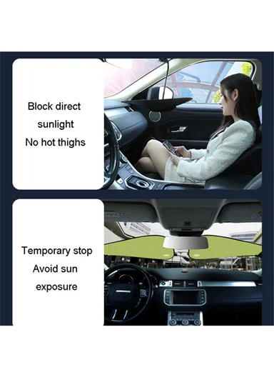 Car Window Sun Shade UV Protection Adjustable Auto Window Shade with Suction Cup (L58 x H36)cm - Black